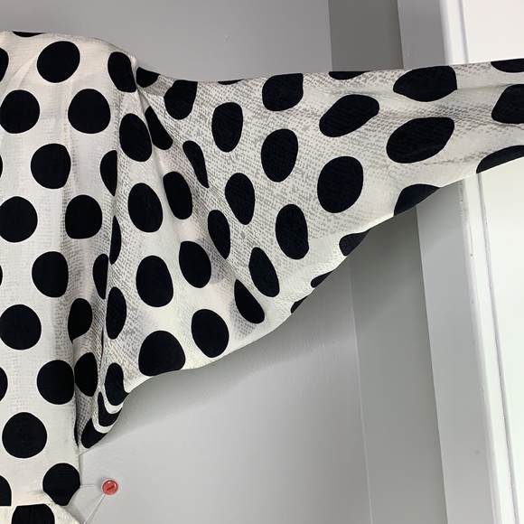 Gillian 100% silk polka dot drop waist dress - Picture 7 of 13